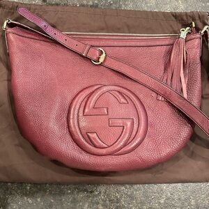 Gucci Burgundy Leather Shoulder Bag